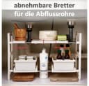 Creliv Küchenregal Ausziehbar Höhenverstellbar Weiß Organizer mit 2 Körben Bild 5