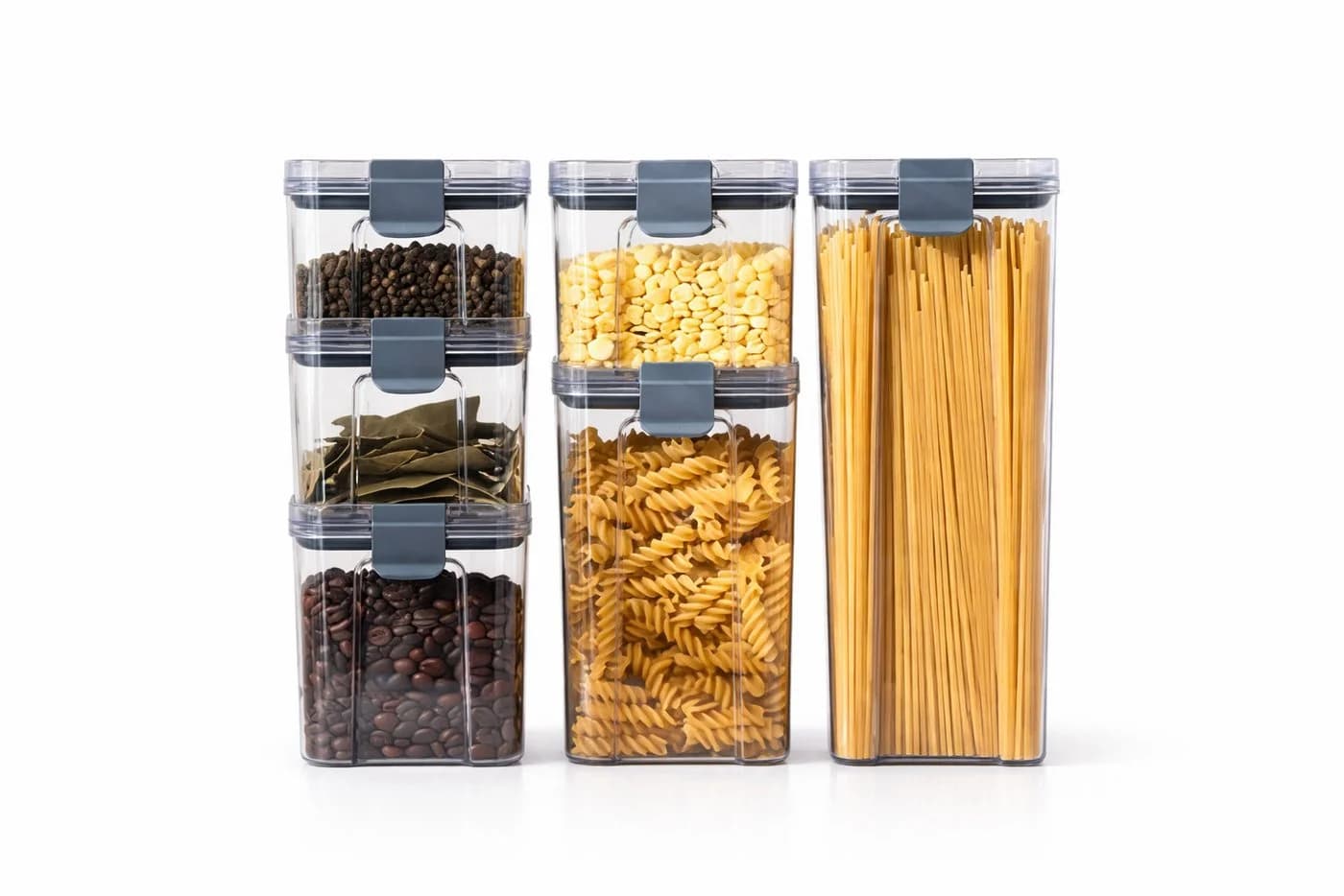 Creliv Vorratsdosen 6er-Set Luftdicht Stapelbar BPA-frei Transparent - Bild 2