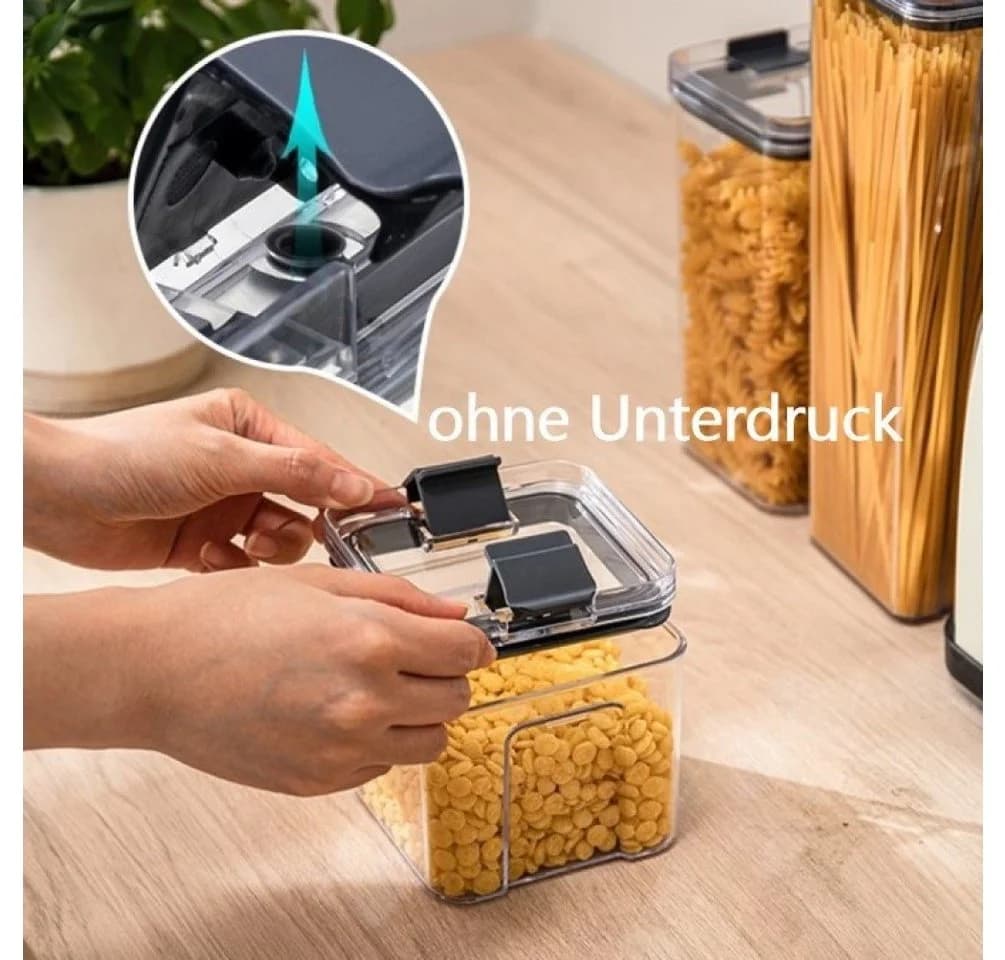 Creliv Vorratsdosen 6er-Set Luftdicht Stapelbar BPA-frei Transparent - Bild 4