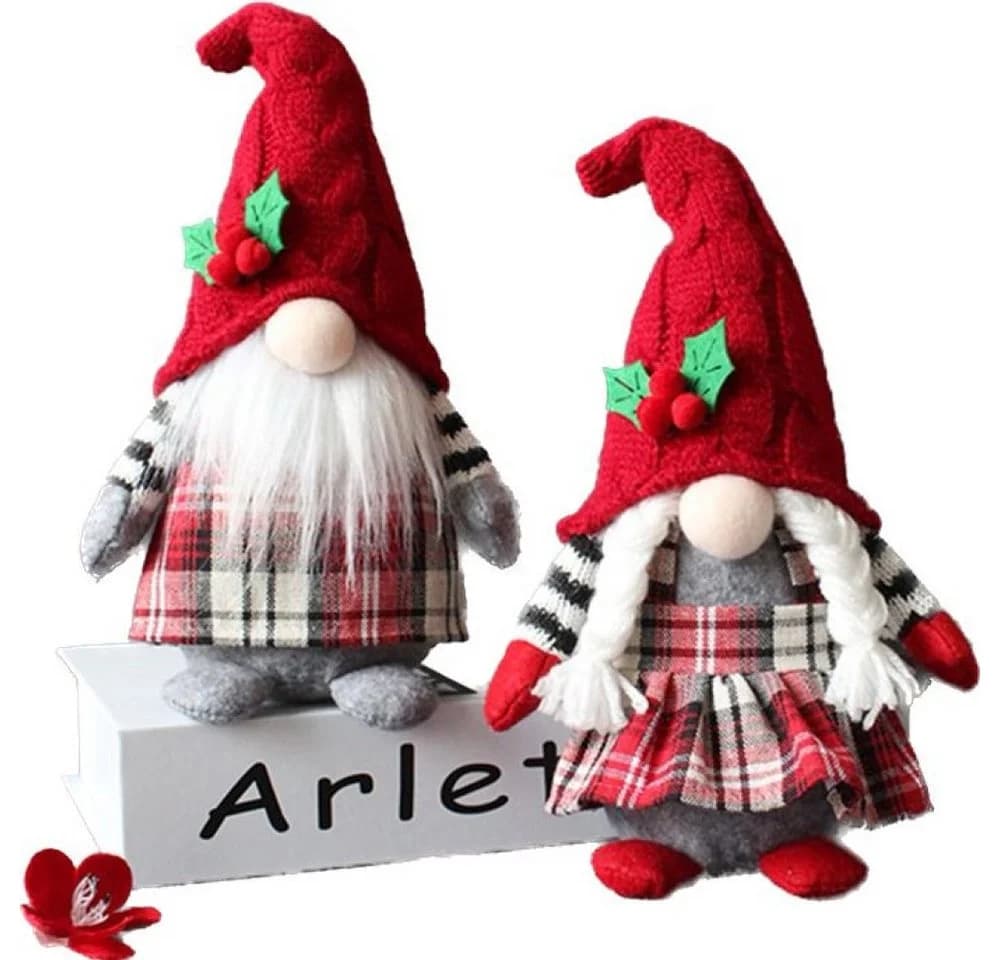 Creliv Weihnachtsfigur 2er-Set Weihnachtspuppe Handgefertigt - Bild 2