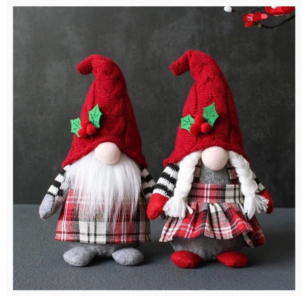 Creliv Weihnachtsfigur 2er-Set Weihnachtspuppe Handgefertigt - Bild 3