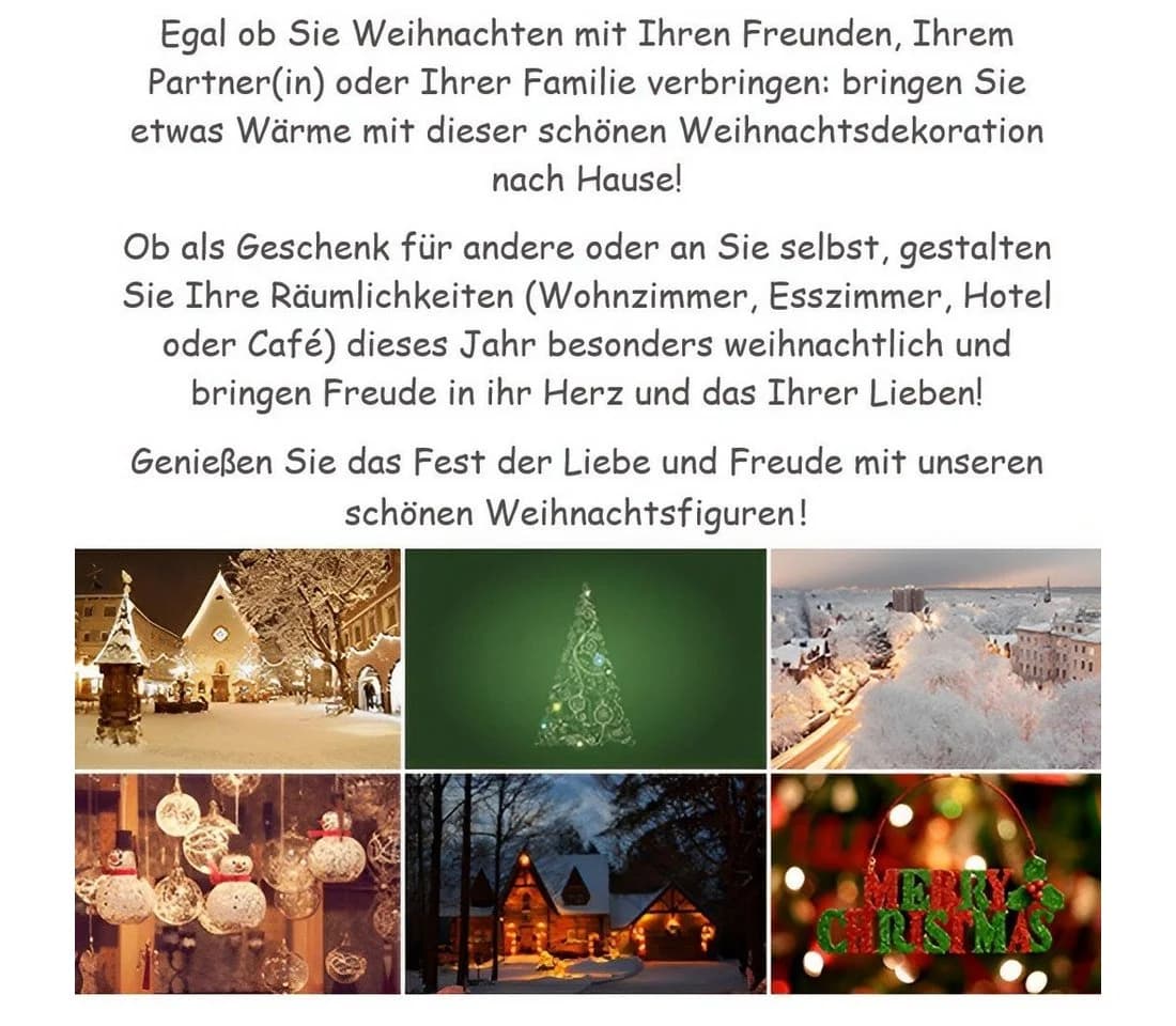 Creliv Weihnachtsfigur 2er-Set Weihnachtspuppe Handgefertigt - Bild 5