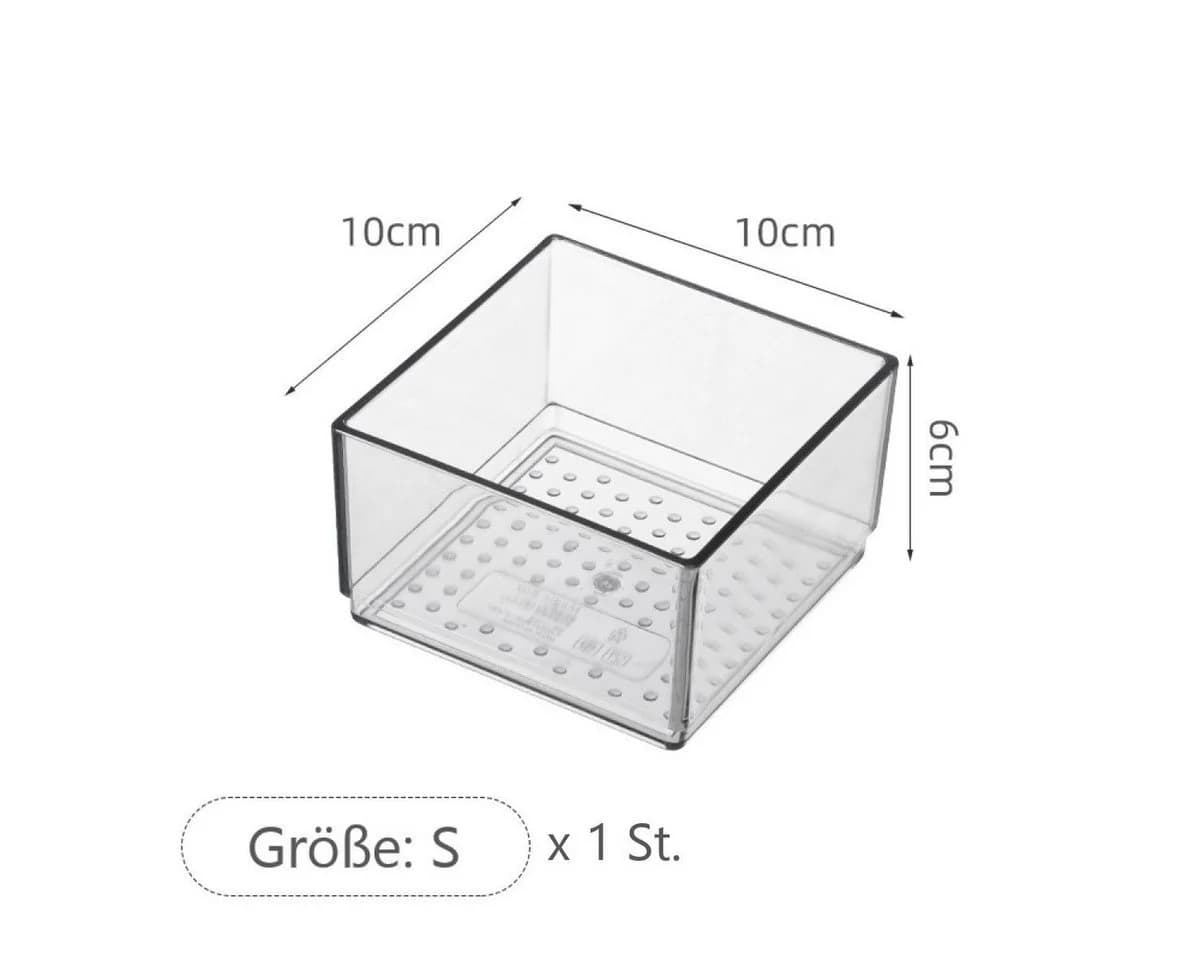 Creliv Schubladeneinsatz Transparent Modularer Besteckkasten Set