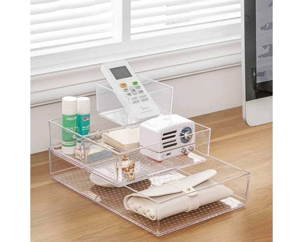 Creliv Schubladeneinsatz Transparent Modularer Besteckkasten Set - Bild 5