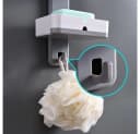 Creliv Seifenablage Doppelschicht Seifenschale, ohne Bohren, WC-Deckelheber als GRATIS, 1-St., mit Wassertropfhalter Bild 4