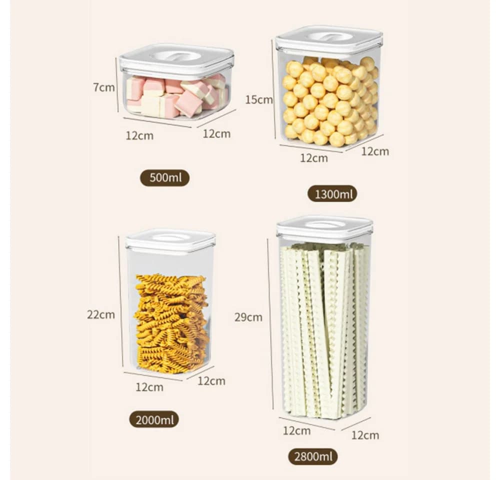 Creliv Vorratsdose 5er-Set Luftdicht Stapelbar BPA-Frei Transparent