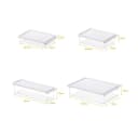 Creliv Frischhaltedose 4er Set Transparent Weiß Stapelbar BPA-Frei Bild 1
