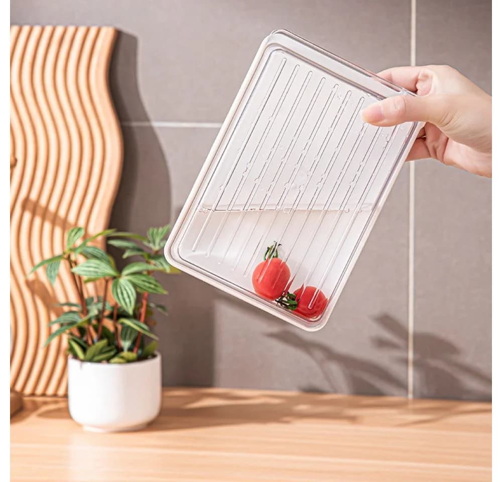 Creliv Frischhaltedose 4er Set Transparent Weiß Stapelbar BPA-Frei - Bild 3