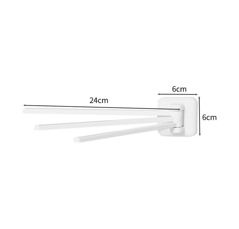 Creliv Handtuchhalter Drehbarer, Gestufter, Selbstklebend, 180-Grad-Drehdesign
