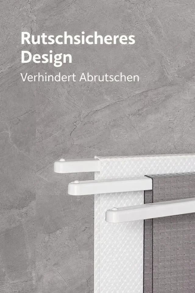 Creliv Handtuchhalter Drehbarer, Gestufter, Selbstklebend, 180-Grad-Drehdesign - Bild 4