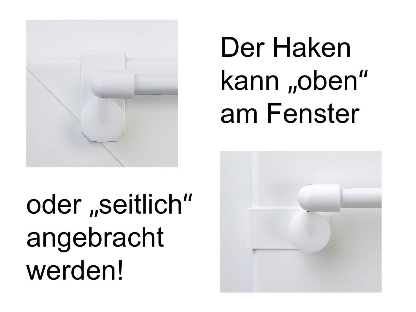 dekondo Fensterhaken 4er Set Klemmfix Braun Federstahl - Bild 4