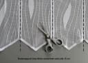 dekondo Scheibengardine Swing mit Blattmuster Weiss Kurzstore Bild 3
