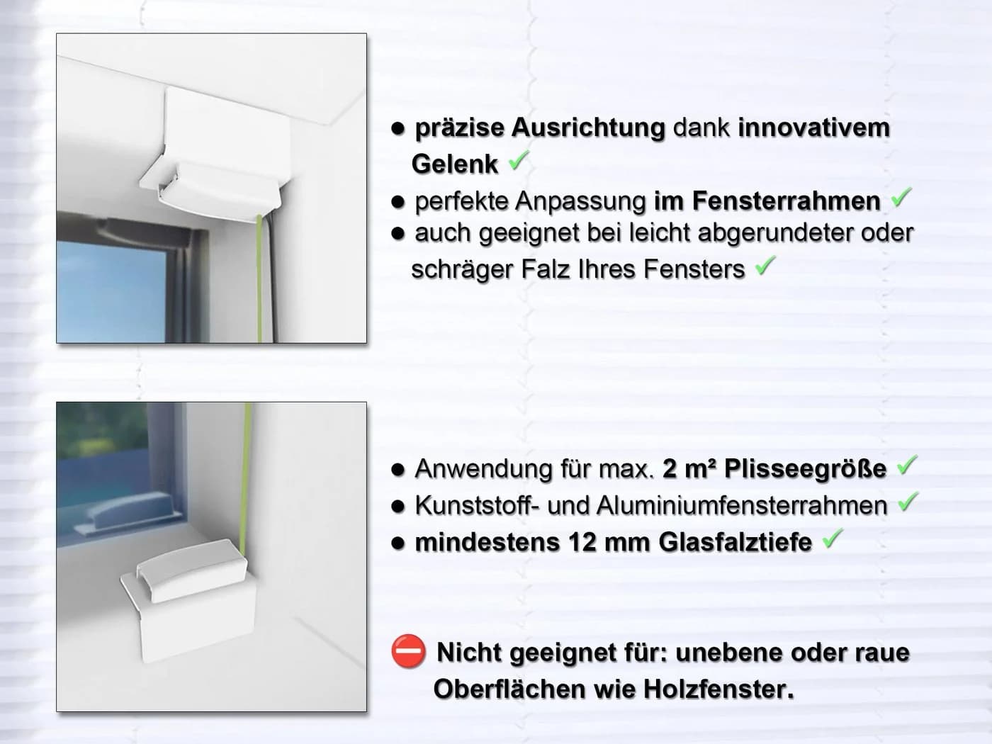dekohaken24.de Klebeträger Gelenk-Klebeplatten mit Klemmschuh/Spannschuh, für Kunststofffenster und andere glatte, tragfähige Oberflächen - Bild 4