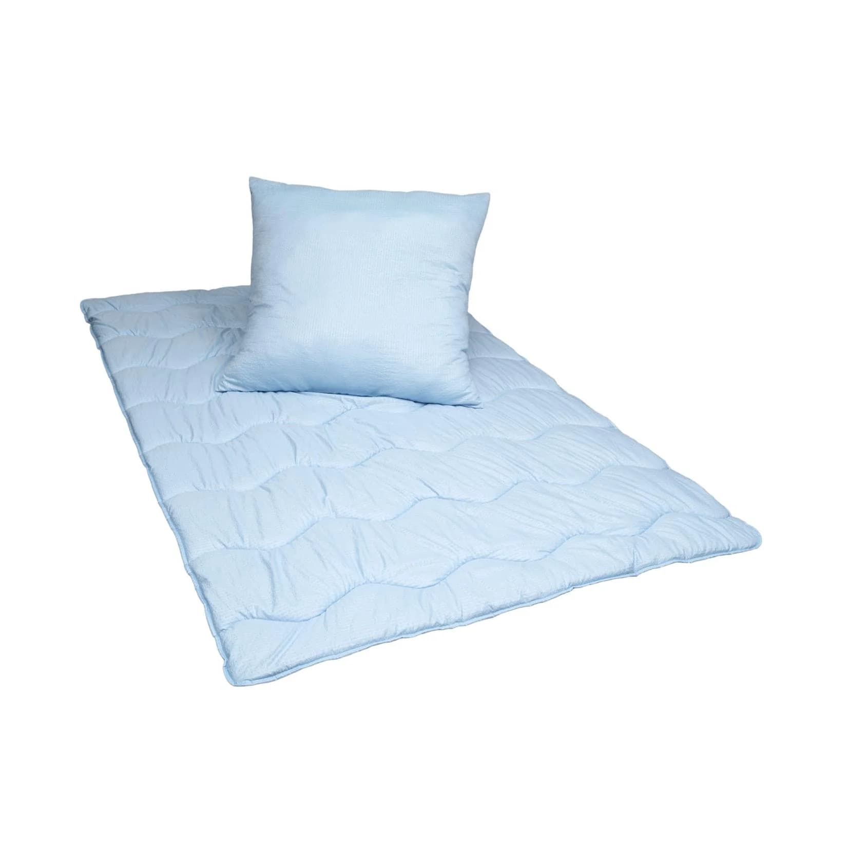 AddLiving Premium 2-in-1 Seersucker Bettdecken-Set Decke 135x200 cm Kissen 80x80 cm