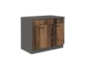 Spülenschrank Mario 100 cm mit Arbeitsplatte Old Wood Optik Bild 3