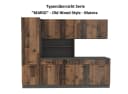 Spülenschrank Mario 100 cm mit Arbeitsplatte Old Wood Optik Bild 5