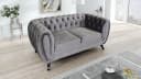 Küchen-Preisbombe Chesterfield Sofa Set 3-2-1 Sitzer Grau Bild 3