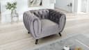 Küchen-Preisbombe Chesterfield Sofa Set 3-2-1 Sitzer Grau Bild 4