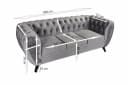 Küchen-Preisbombe Chesterfield Sofa Set 3-2-1 Sitzer Grau Bild 5