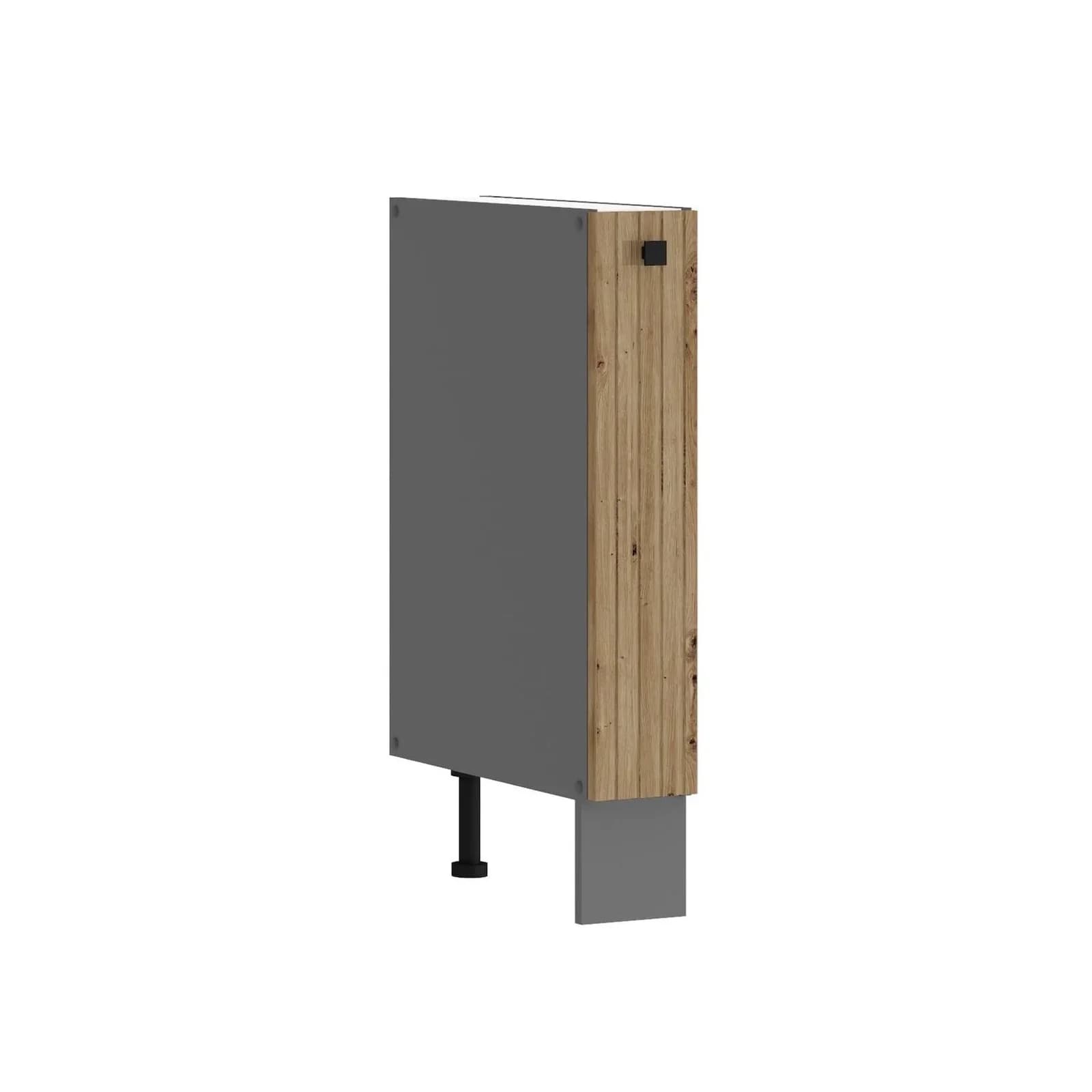 Küche AVA Artisan Unterschrank 15 cm Schrankauszug Lamellenoptik