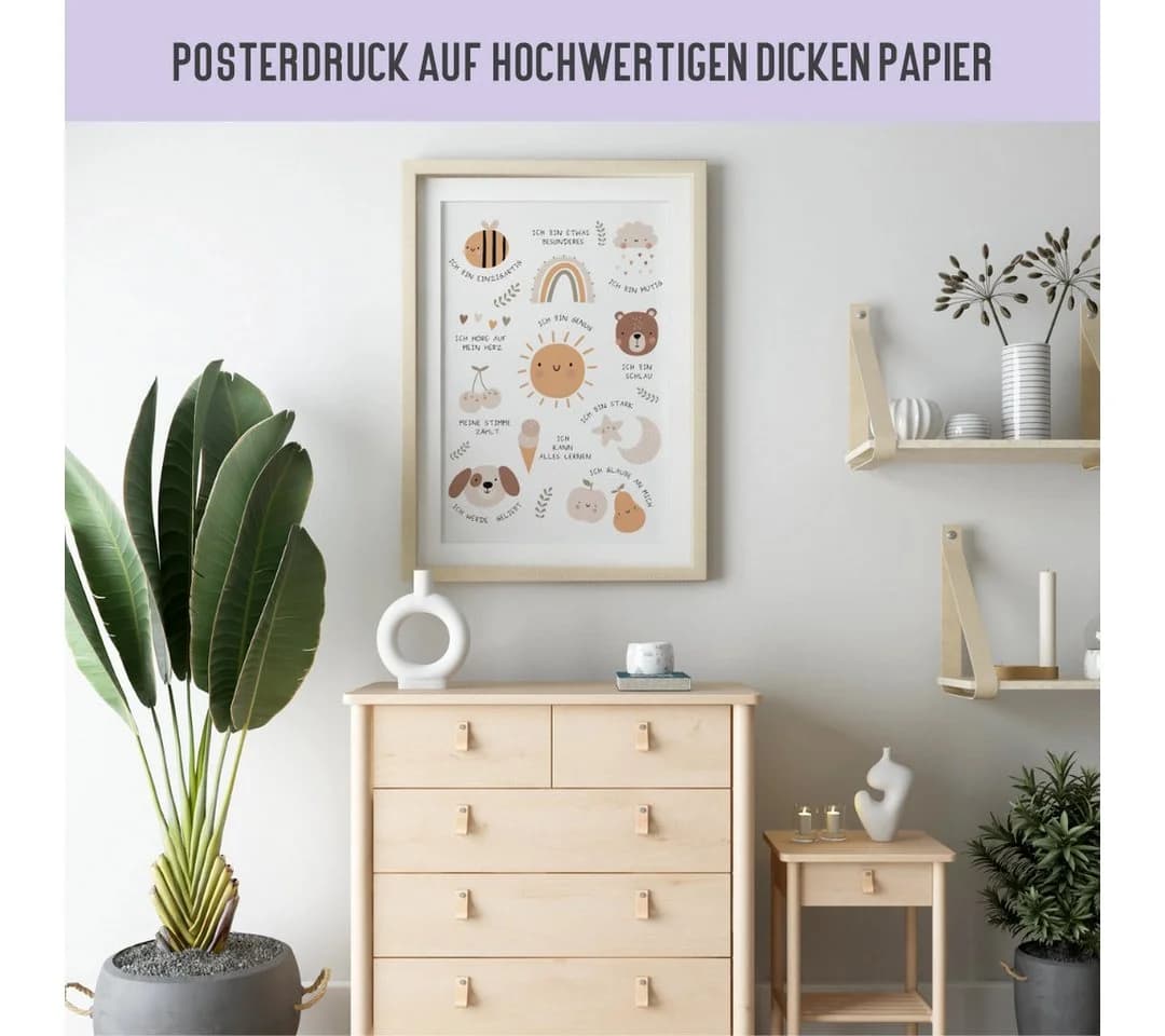 Things of Happiness Poster Affirmationsposter Kinder DIN A3 Bunt - Bild 4