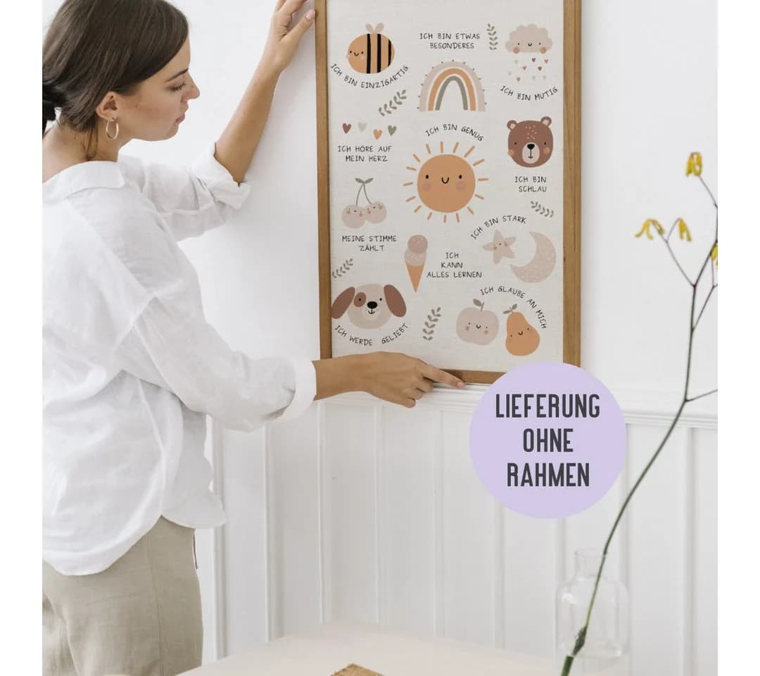 Things of Happiness Poster Affirmationsposter Kinder DIN A3 Bunt - Bild 5