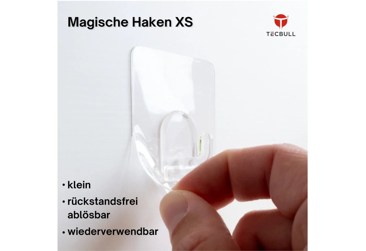 TECBULL Magische Haken XS Transparent - Rückstandsfrei & Wiederverwendbar - Bild 5