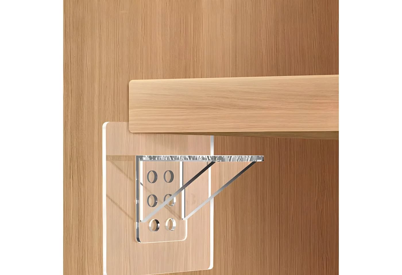TECBULL Klebehaken Schrankbodenträger selbstklebend transparent 24-Stück - Bild 2