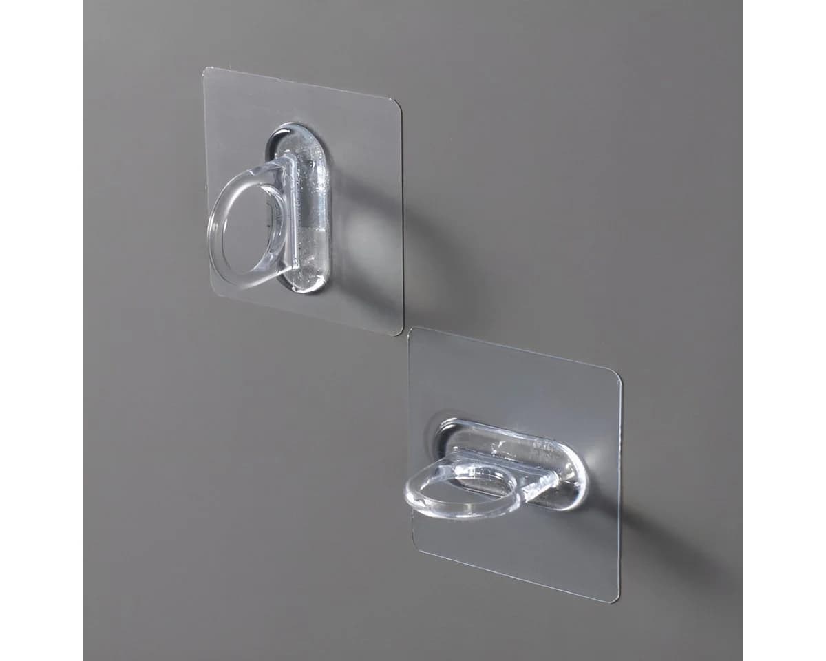 TECBULL Klebehaken Kleberinge, Klebeösen, 10er Pack, Transparent - Bild 2