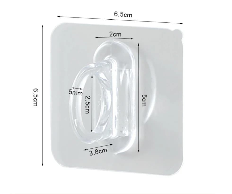 TECBULL Klebehaken Kleberinge, Klebeösen, 10er Pack, Transparent - Bild 3