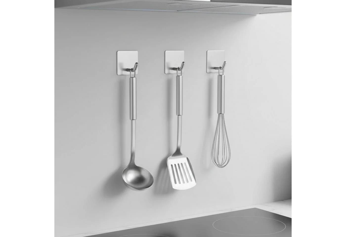 TECBULL Handtuchhaken Klebehaken Edelstahl 304 V2A Selbstklebend 5er Set - Bild 4