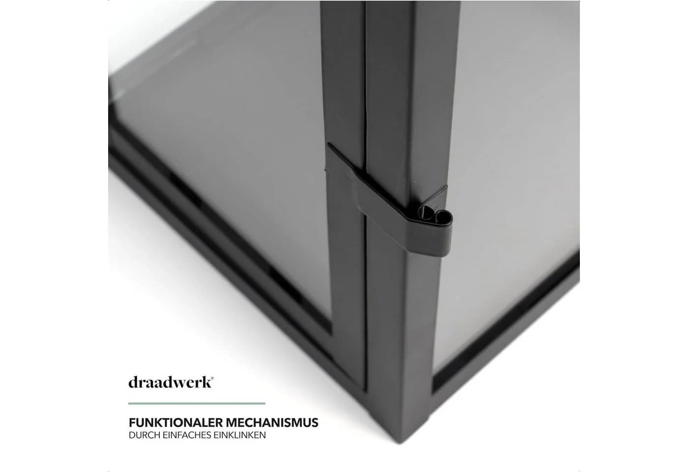 draadwerk® Kerzenlaterne 2er Set Schwarz Metall Garten & Wohn