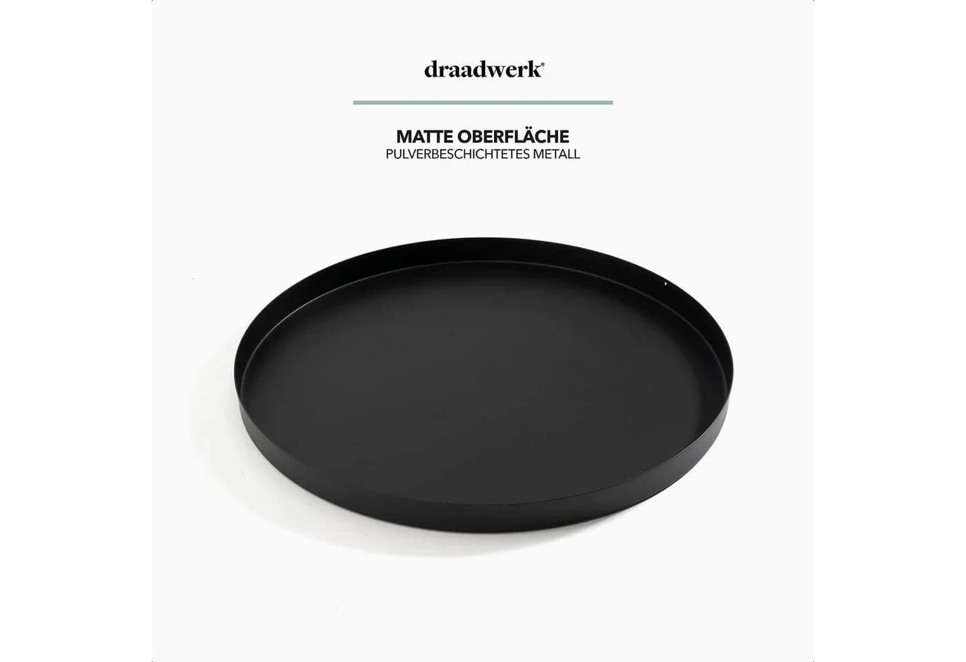 draadwerk® Dekotablett Schwarz Metall 30cm - Bild 3