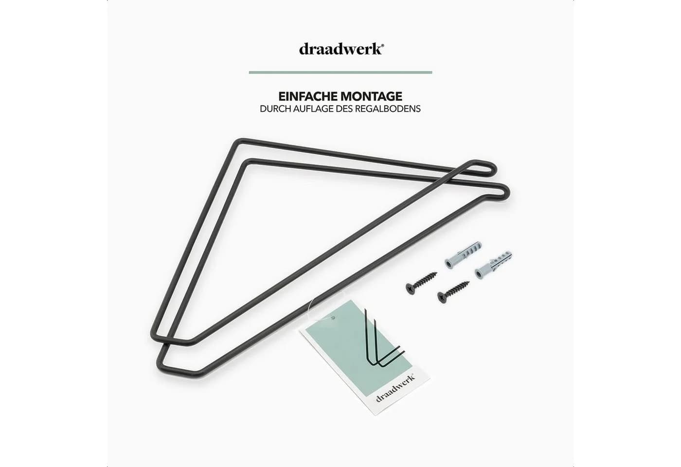 draadwerk® Wandregalhalter 2er Set Metall - Bild 3