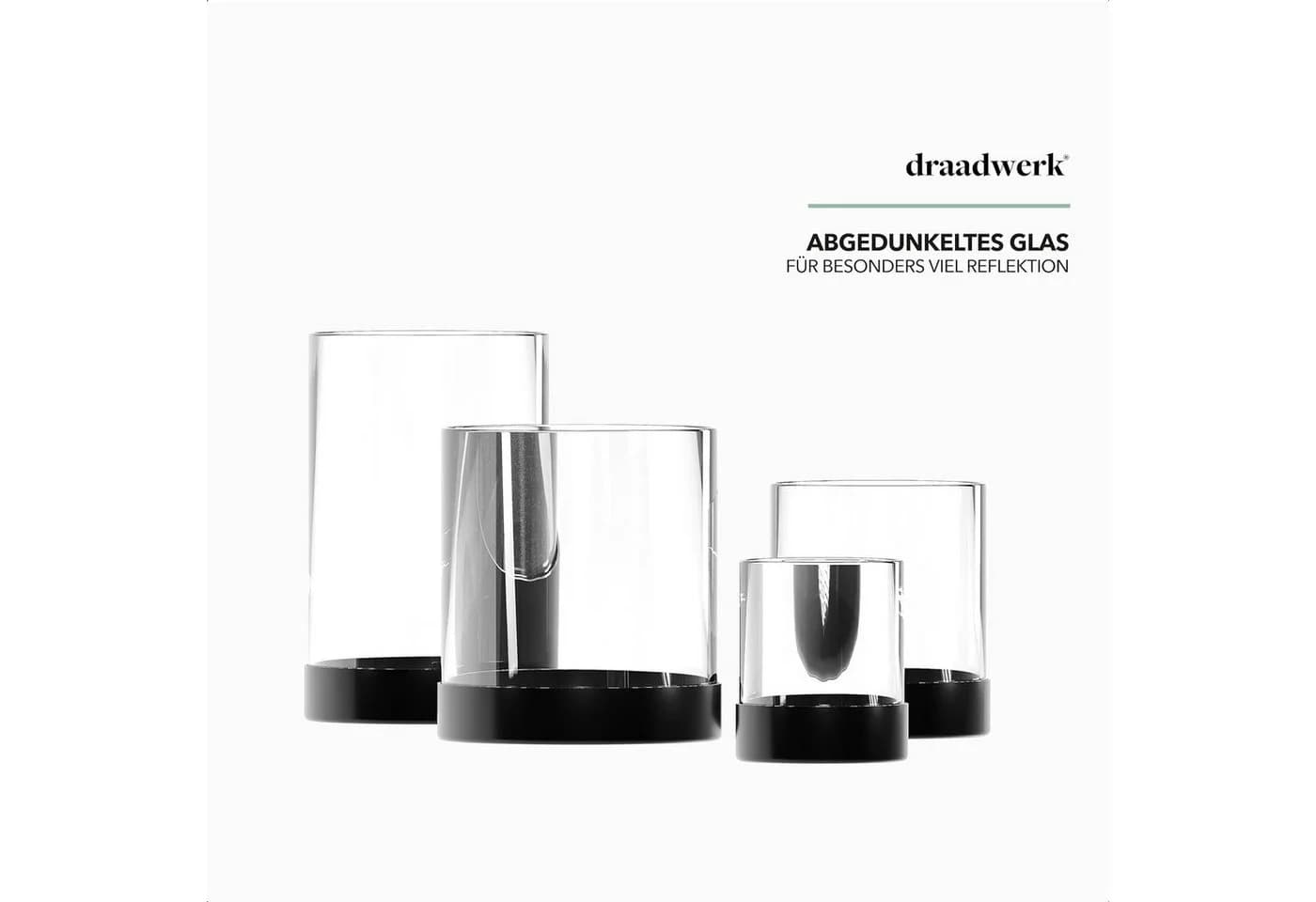 draadwerk® Teelichthalter 4er Set Transparent Glas Tischdeko