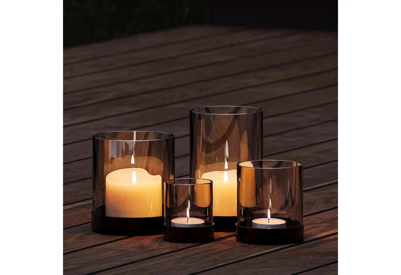 draadwerk® Teelichthalter 4er Set Transparent Glas Tischdeko - Bild 2