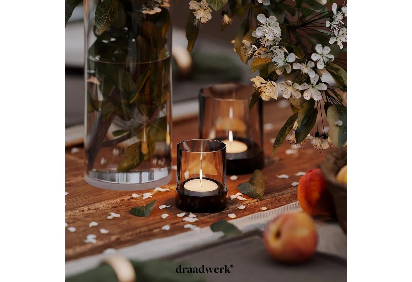 draadwerk® Teelichthalter 4er Set Transparent Glas Tischdeko - Bild 3