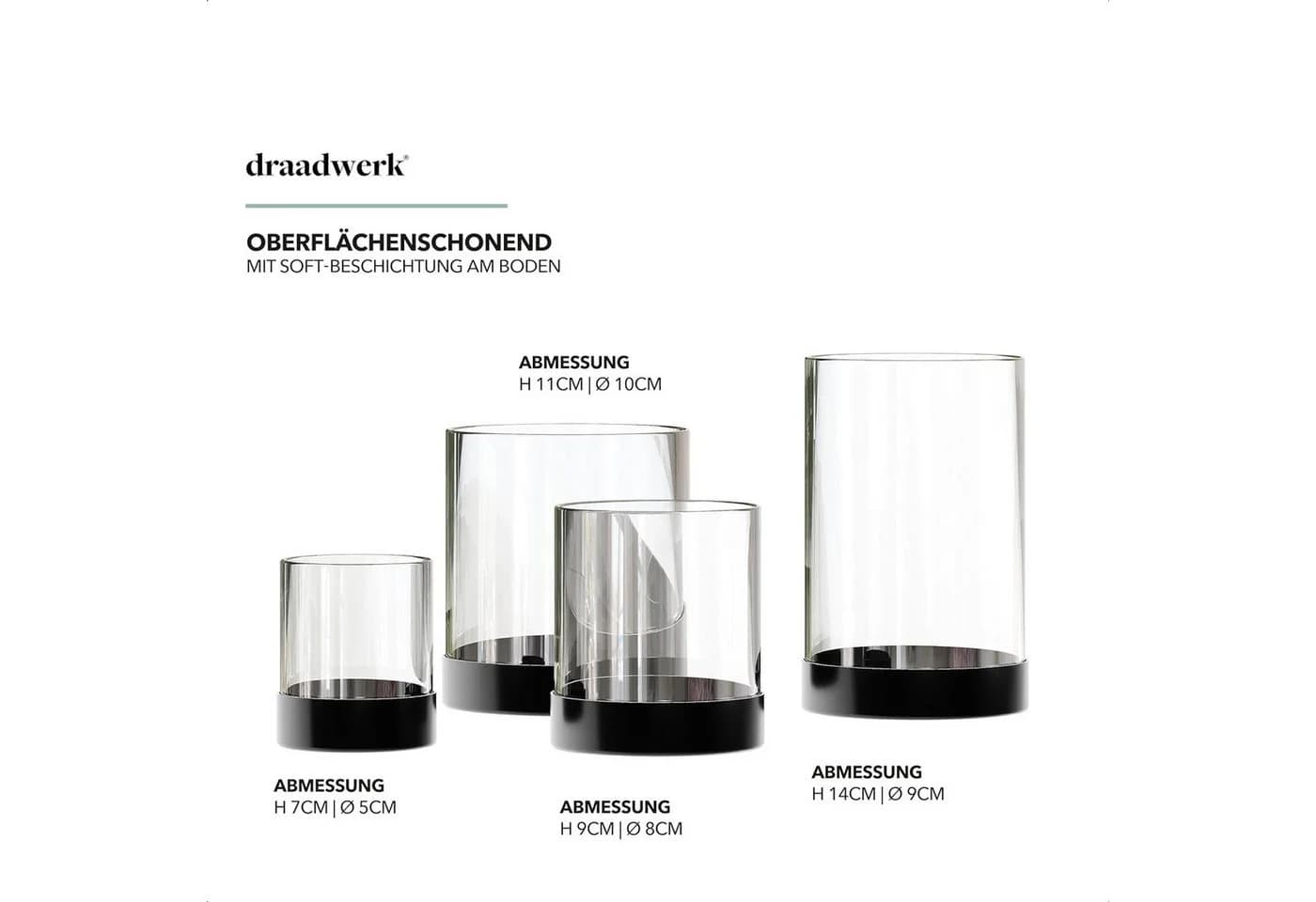 draadwerk® Teelichthalter 4er Set Transparent Glas Tischdeko - Bild 4