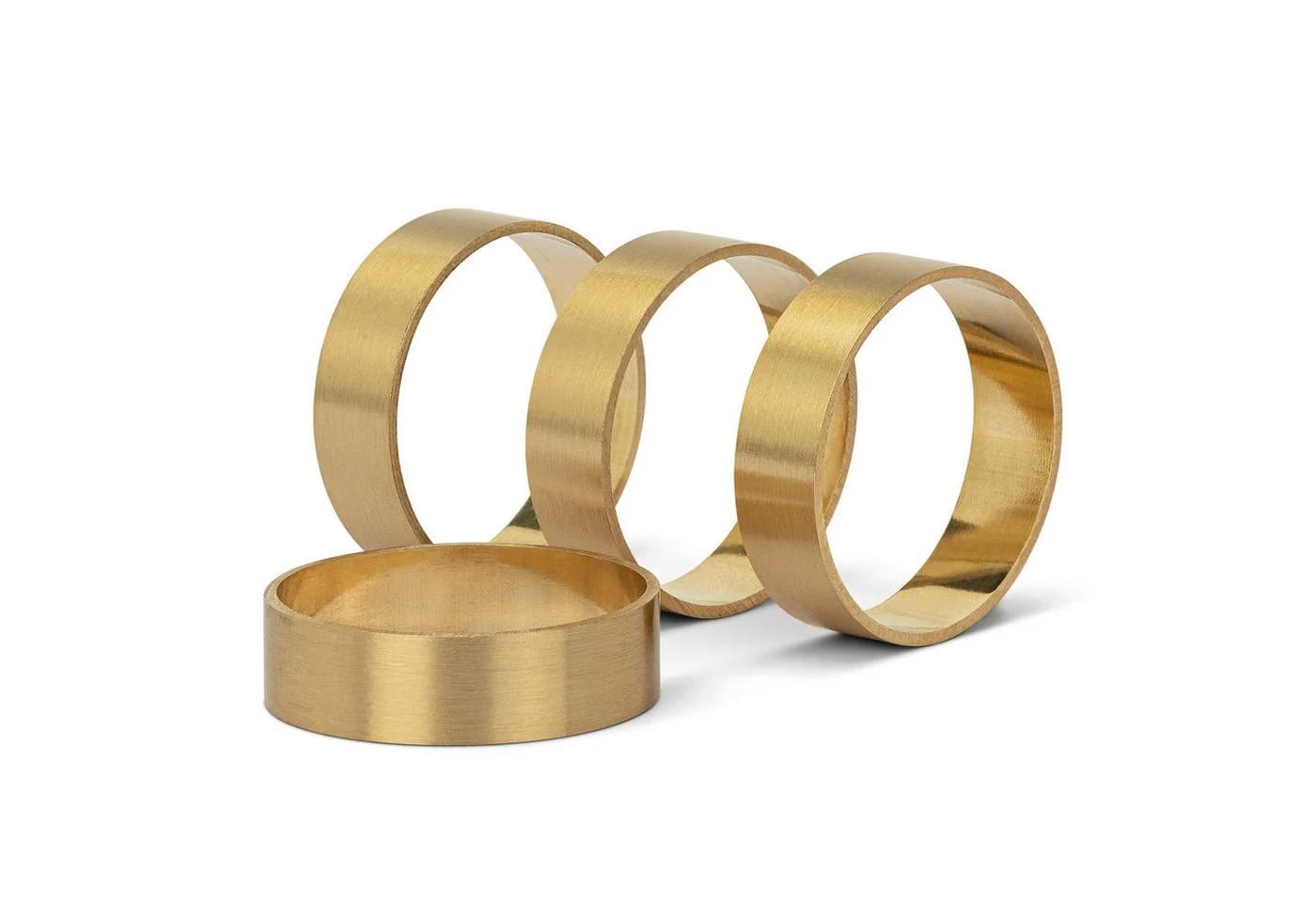 draadwerk® Serviettenringe 8er Set Echtes Messing Gold - Bild 2
