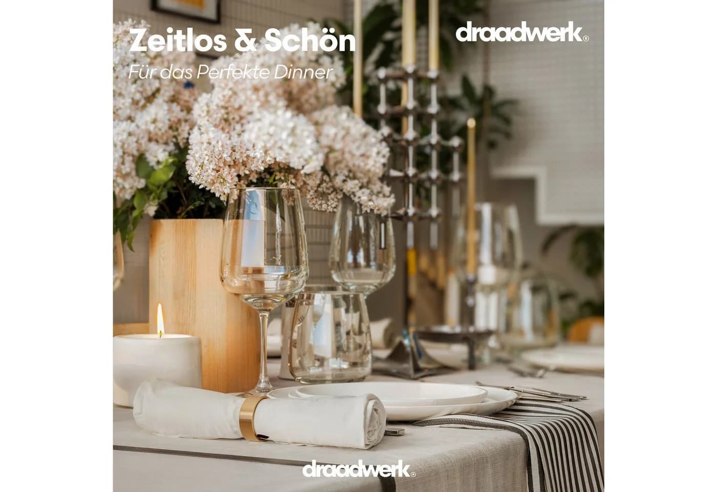 draadwerk® Serviettenringe 8er Set Echtes Messing Gold - Bild 3