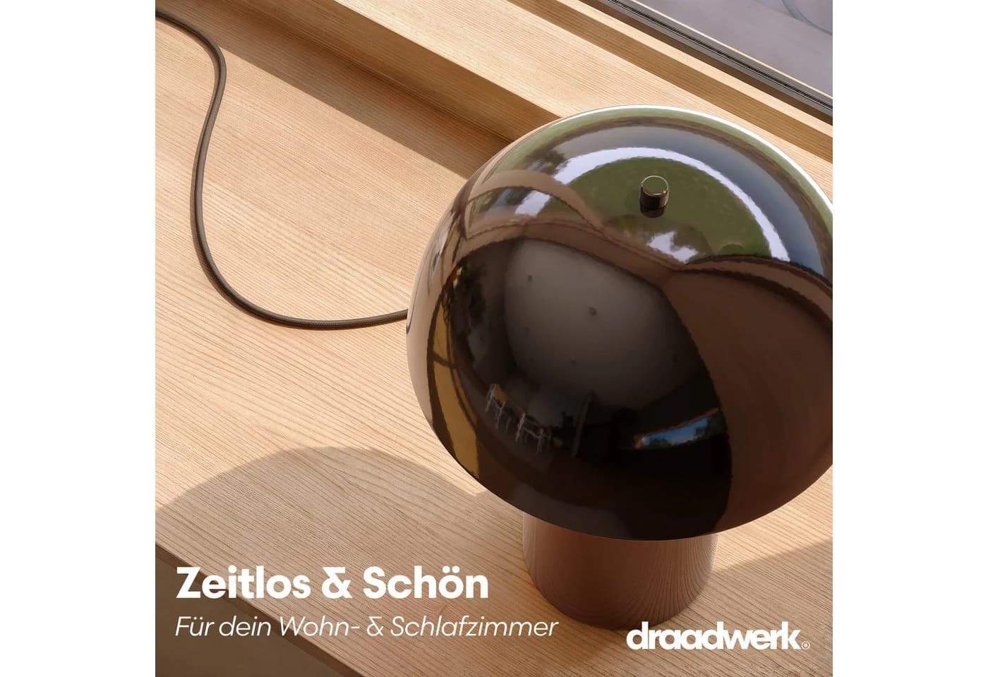 draadwerk® Schreibtischlampe Tischleuchte Pils - 70er Jahre Pilzform - Bild 3
