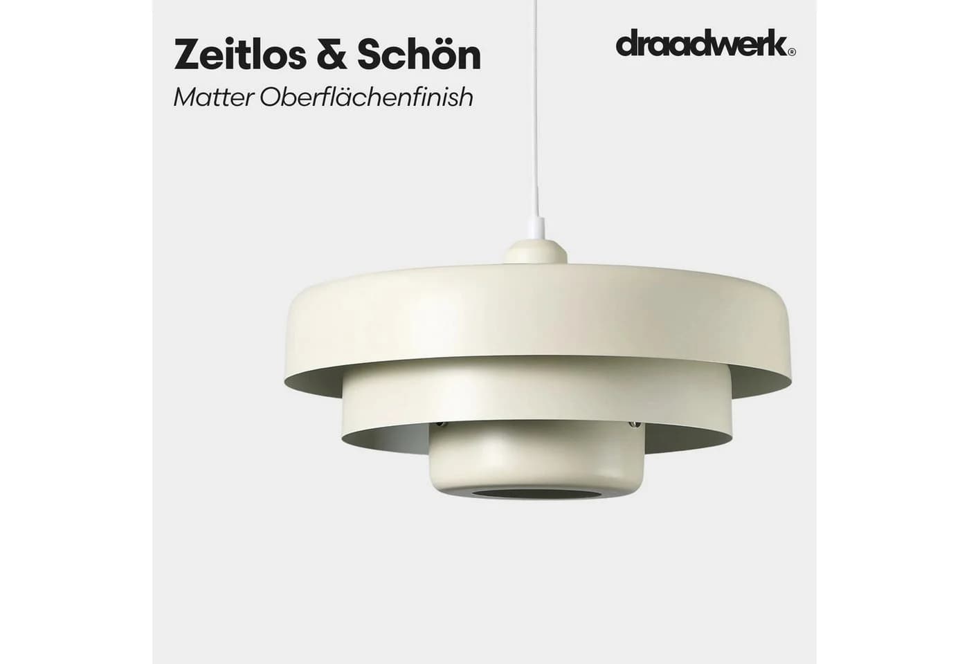 draadwerk Hängeleuchte Metall Rund Schwarz LED - Bild 4