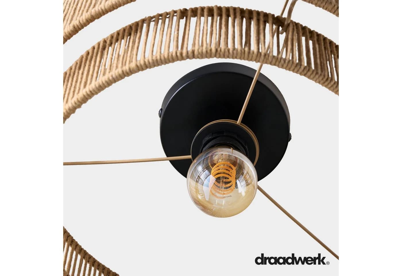 draadwerk® Deckenleuchte Jute 2-teilig Birkenschichtholz - Bild 3