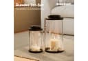 draadwerk® Kerzenlaterne 2er Set Rund Schwarz Glas Eisen Bild 1