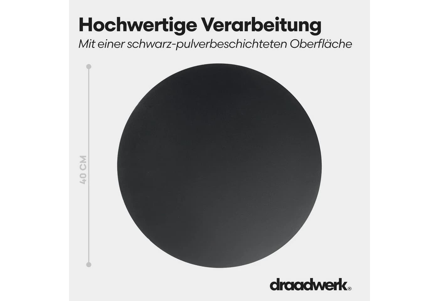draadwerk® Couchtisch Sofatisch 40cm Metall Rund Schwarz - Bild 5