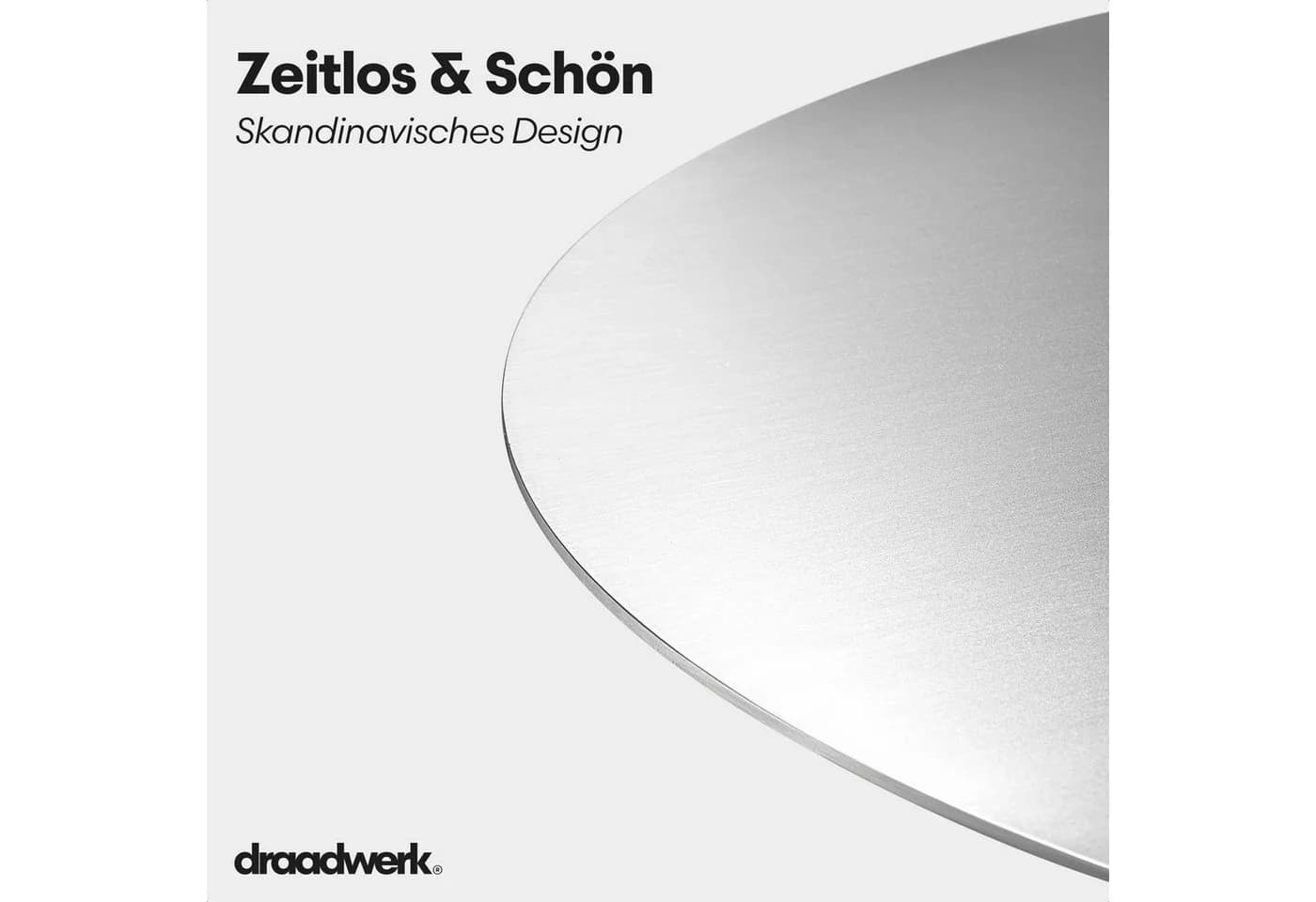 draadwerk® Couchtisch Sofa Beistelltisch Brushed Edelstahl Silber - Bild 3