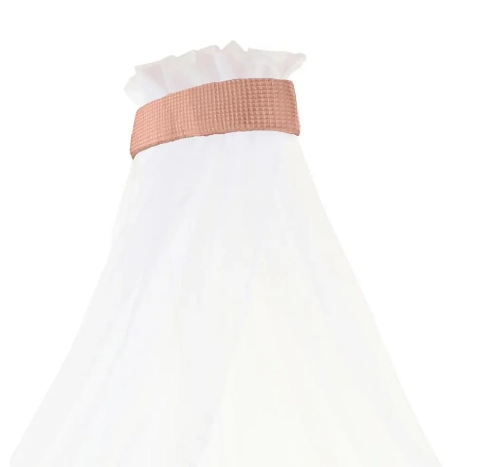 babybay Betthimmel Waffelpiqué mit Band weiß