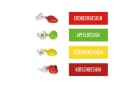 Osma Dekofigur 16er Set Tischdeckengewichte Obst Design Bunt Bild 3