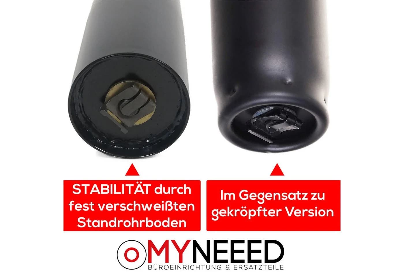 MYNEEED Bürostuhl Gasdruckfeder Schwarz - 200kg Belastbar - Bild 5