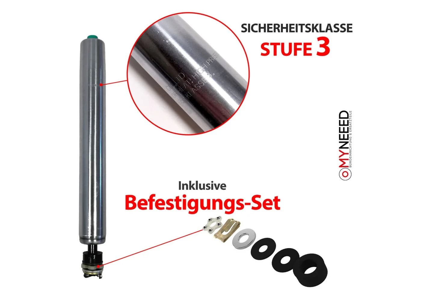 MYNEEED Bürostuhl Gasdruckfeder Kompakt - Bild 3